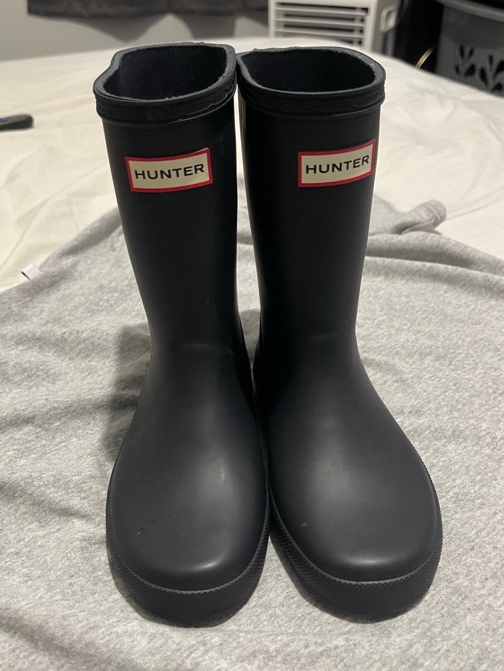 NEW Hunter Kids Black Rain Boots - Size 12